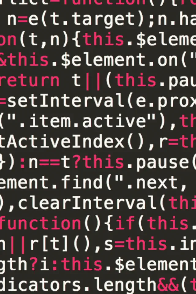 Schermata con codice sorgente che rappresenta il funzionamento degli algoritmi nei sistemi digitali.